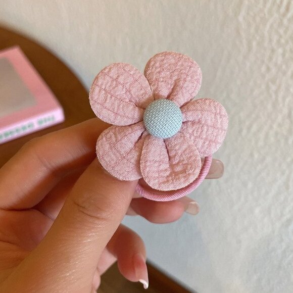 Elastic Hair Bands With Small Flowers Hair Accessories Children Cute Hair Ties - Picture 1 of 1